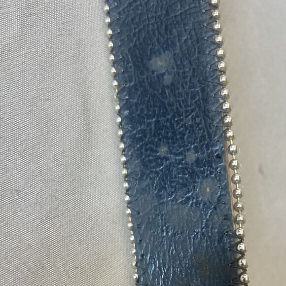 Aztec Belt Women Medium 1” Wide 36” Long With Beading Along The Edges Gold Tone - Picture 8 of 9